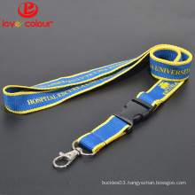 Polyester custom silkscreen printing ID lanyards with bulldog clip